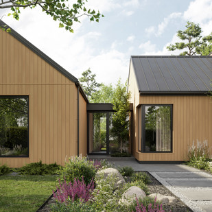 Ecoscape Natural Oak Panel Cladding Lifestyle1